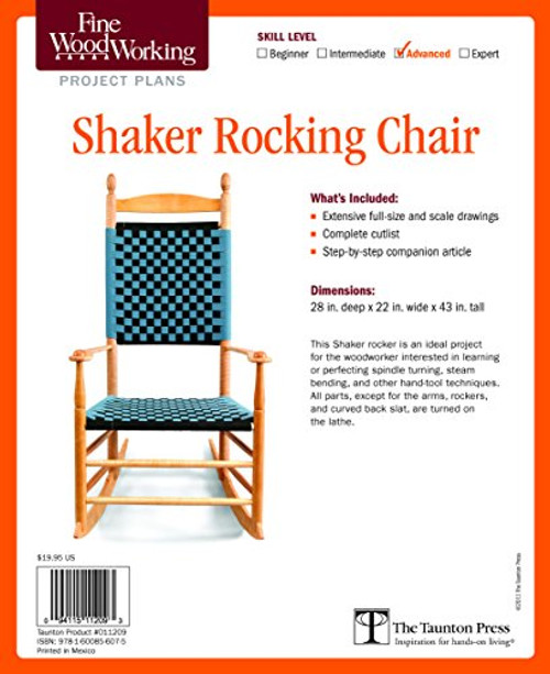 Fine Woodworking's Shaker Rocking Chair Plan (Fine Woodworking Project Plans)