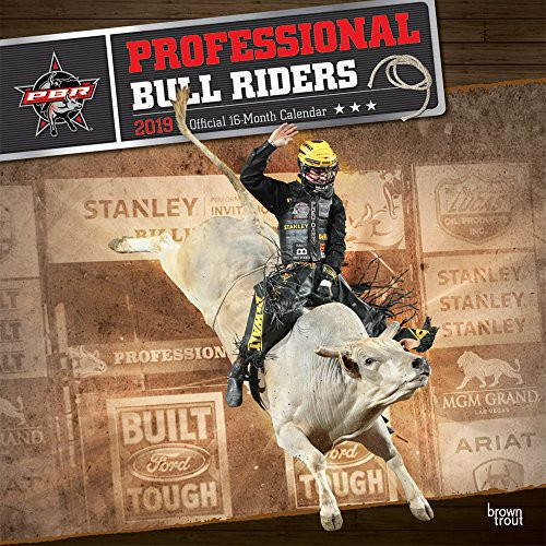 PBR Professional Bull Riders 2019 12 x 12 Inch Monthly Square Wall Calendar, Rodeo Country Sport