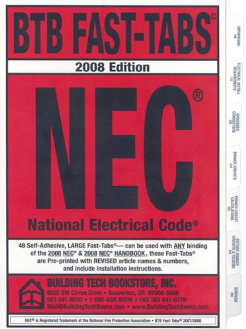 National Electrical Code 2008 Fast-Tabs (For Softcover, Looseleaf and Handbook)