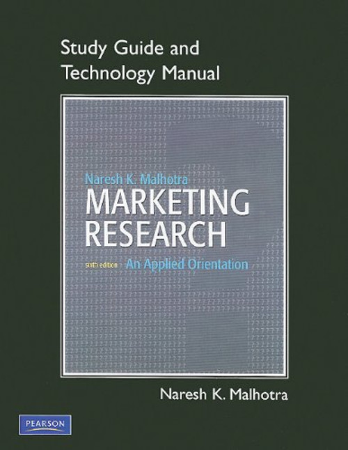 Tech Manual for SPSS, Excel and SAS for Marketing Research: An Applied Orientation