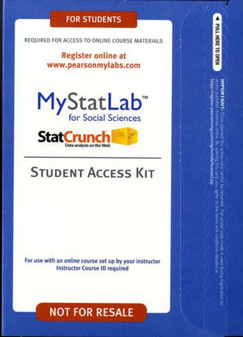 New MyStatLab for Social Sciences with Pearson eText -- ValuePack Access Card