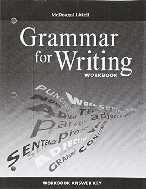 McDougal Littell Literature: Grammar for Writing Workbook Answer Key Grade 8
