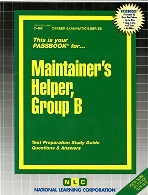 Maintainer's Helper, Group B(Passbooks) (C-466)