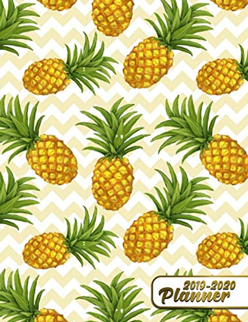 2019-2020 Planner: Cute Tropical Pineapple Daily, Weekly and Monthly Planner. Pretty Vintage Two Year Organizer, Schedule and Agenda with Inspirational Quotes, Notes, To-Dos, Vision Boards, ...