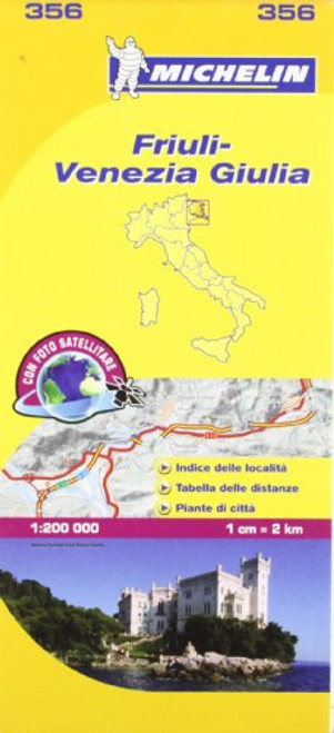 Michelin Map Italy: Friuli-Venezia Giulia 356 (Maps/Local (Michelin)) (Italian Edition)