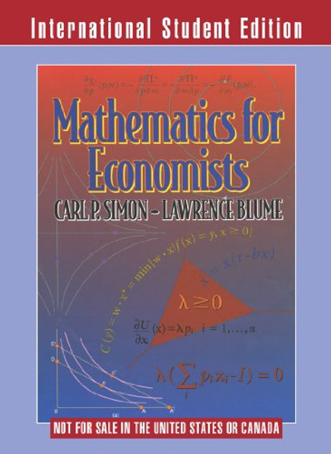 Mathematics for Economists (International Student Edition)