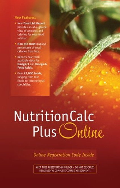 NutritionCalc Plus Online Student Access Card Updated with MyPlate