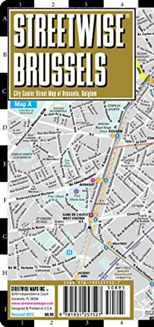 Streetwise Brussels Map - Laminated City Center Street Map of Brussels, Belgium (Streetwise (Streetwise Maps))