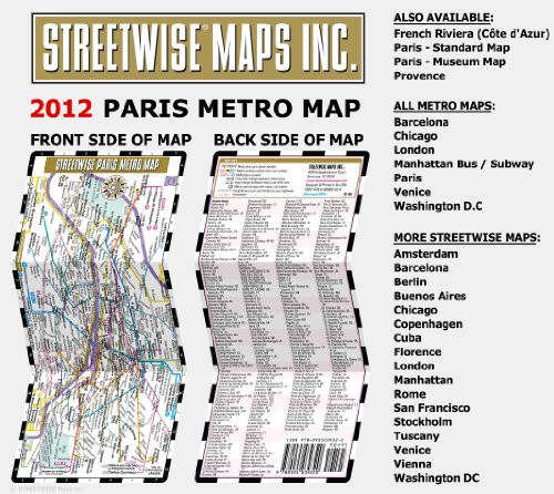 Streetwise Paris Metro Map - Laminated Paris Metro Map - Folding pocket & wallet size metro map for travel