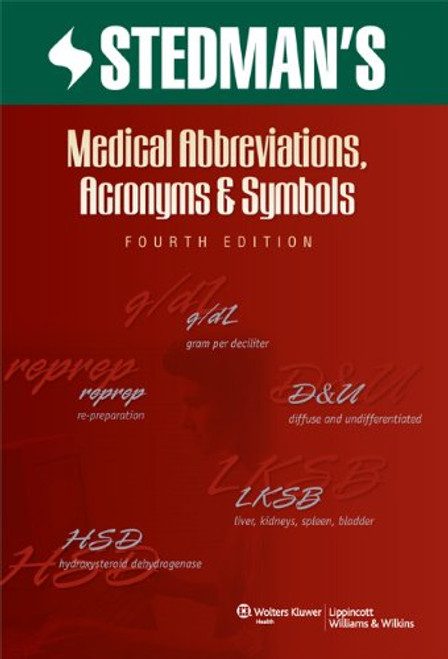 Stedman's Medical Abbreviations, Acronyms and Symbols, Fourth Edition on CD-ROM
