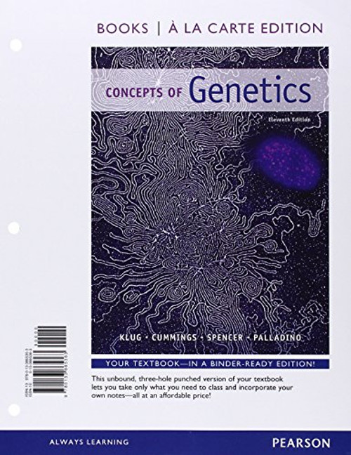 Concepts of Genetics, Books a la Carte Plus MasteringGenetics with eText -- Access Card Package (11th Edition)