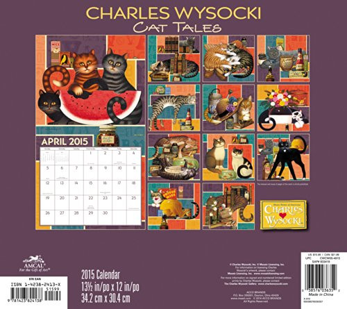 Charles Wysocki - Cat Tales Wall Calendar (2015)