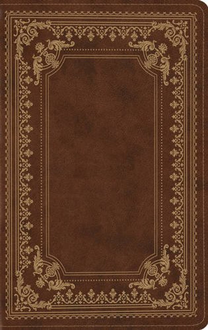 ESV Large Print Compact Bible (TruTone, Brown, Classic Frame Design)