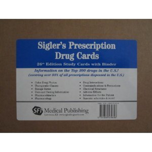 Sigler's Prescription Drug Cards: Study Cards with Binder (Sigler, Sigler Prescription Drug Cards)