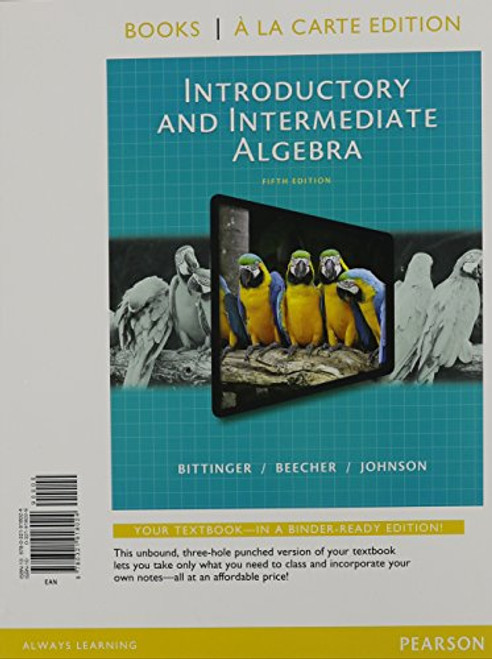 Introductory and Intermediate Algebra, Books a la Carte Edition, Plus MyLab Math -- Access Card Package (5th Edition)