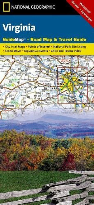 Virginia (National Geographic Guide Map)