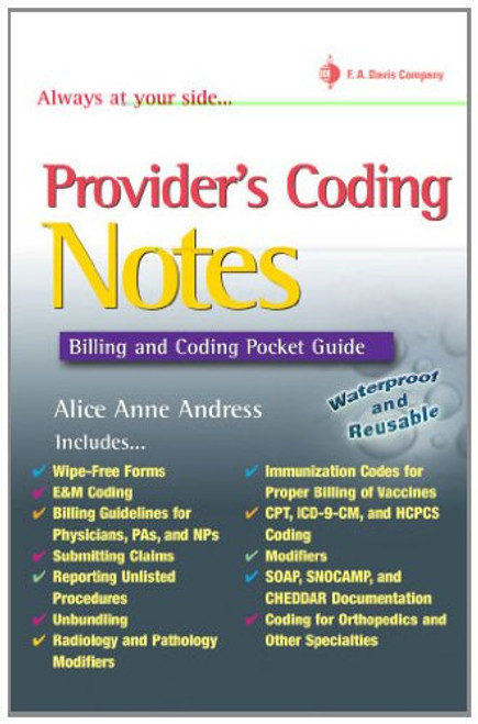 Provider's Coding Notes: Billing & Coding Pocket Guide (Davis's Notes)