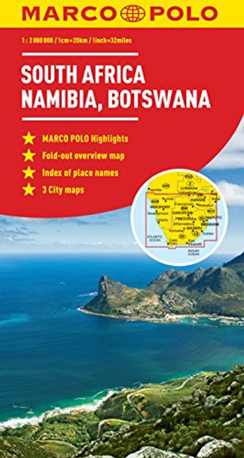 South Africa, Namibia, Botswana Marco Polo Map (Marco Polo Maps)