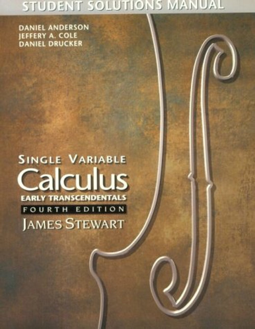 Student Solutions Manual for Stewart's Single Variable Calculus: Early Transcendentals