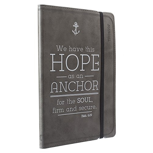 Pewter Hope as an Anchor Flexcover Journal / Notebook - Hebrews 6:19