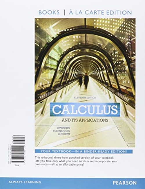 Calculus and Its Applications, Books a la Carte Edition (11th Edition)