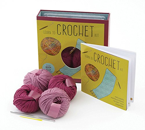 Learn to Crochet Kit: Creative Craft Kit, Includes Hook and Yarn for Practice and for Making Your First Scarf (First Time)