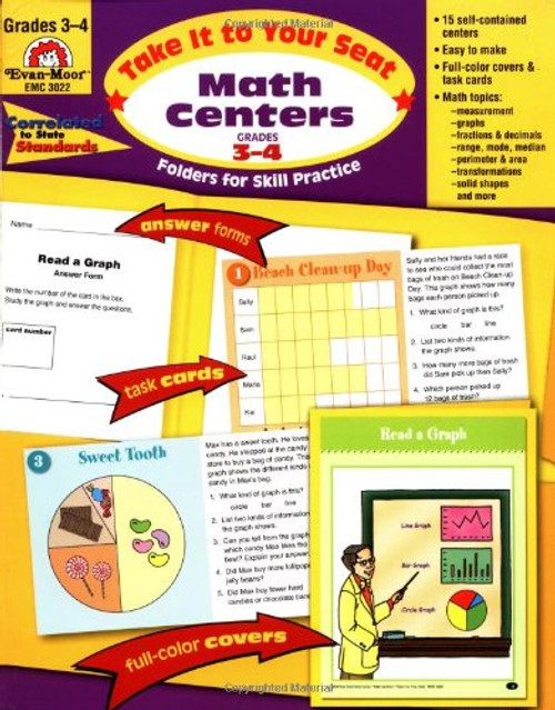 Take It to Your Seat Math Centers, Grades 3-4