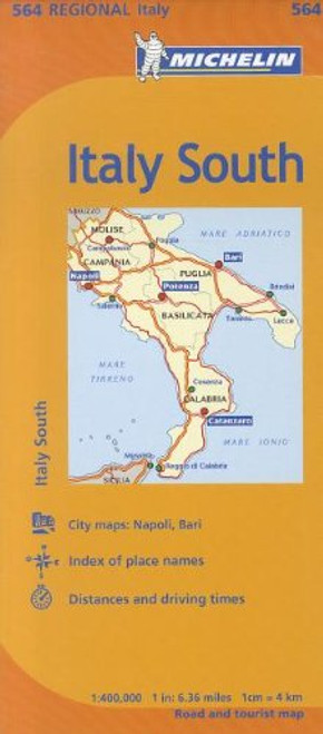 Michelin Italy: South Map 564 (Maps/Regional (Michelin))
