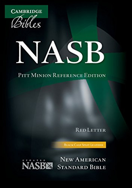 NASB Pitt Minion Reference Bible, black calfsplit leather, red letter text: NS444:XR