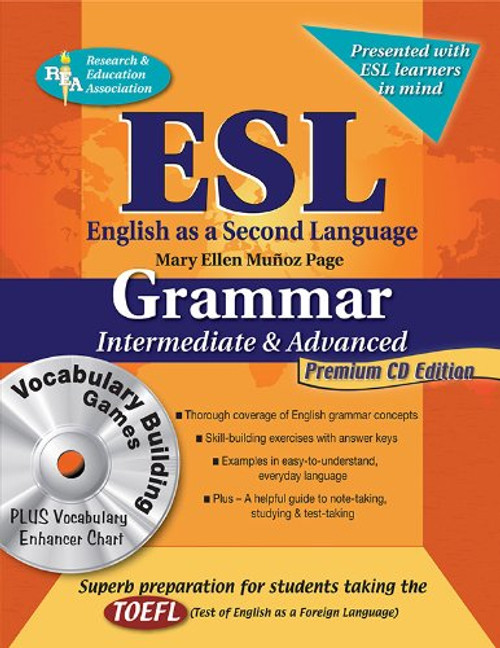 ESL Intermediate/Advanced Grammar w/Vocab Builder w/CD-ROM (English as a Second Language Series)