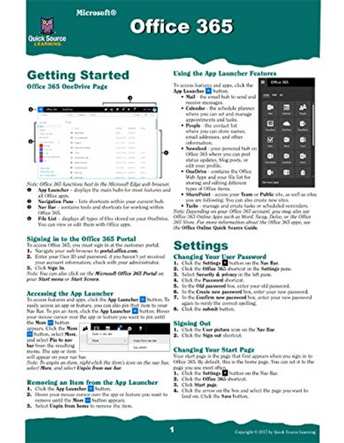 Office 365 Quick Source Reference Guide