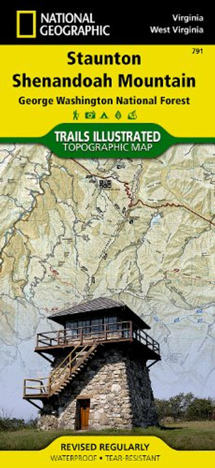 Staunton/Shenandoah Mountain, George Washington National Forest Hiking Map