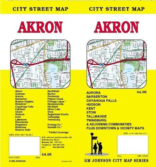 Akron City Street Map