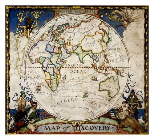 Map of Discovery, Eastern Hemisphere [Tubed] (National Geographic Reference Map)