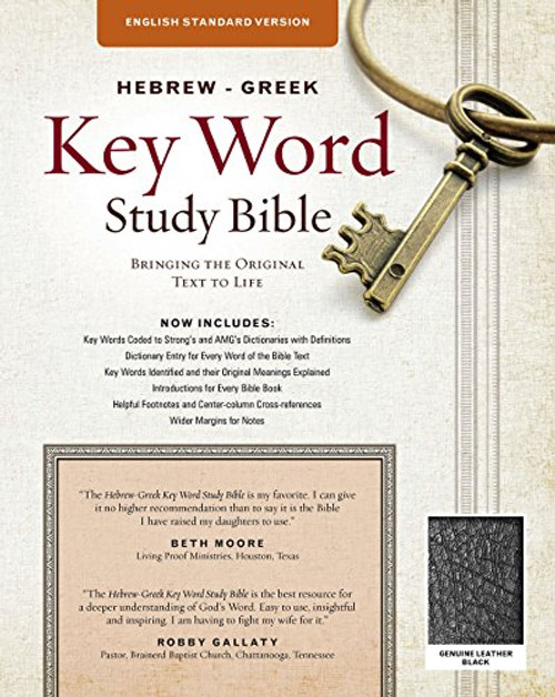 The Hebrew-Greek Key Word Study Bible: ESV Edition, Black Genuine Leather (Key Word Study Bibles)