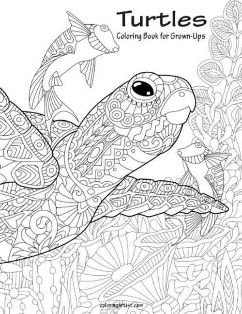 Turtles Coloring Book for Grown-Ups 1 (Volume 1)