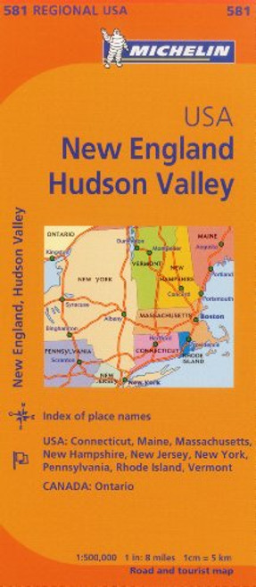 Michelin USA: New England, Hudson Valley Map 581 (Maps/Regional (Michelin))