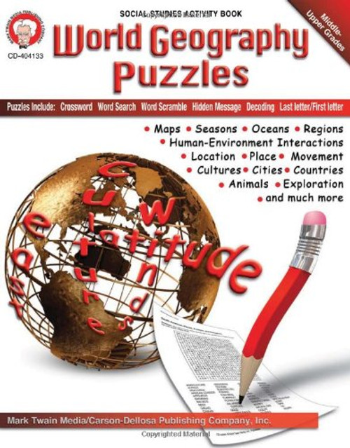 World Geography Puzzles, Grades 6 - 12