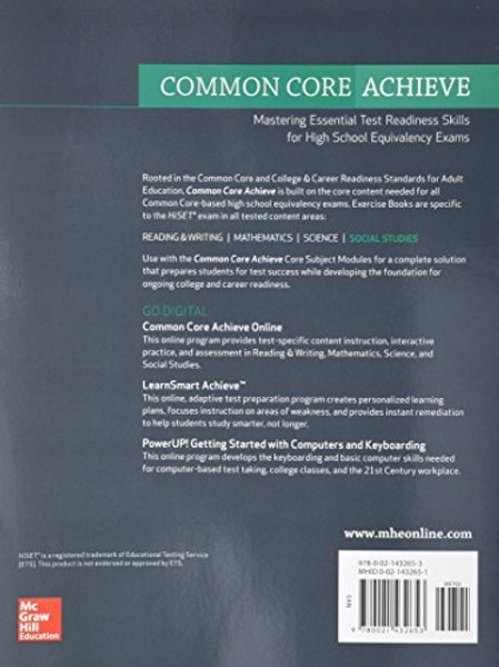 Common Core Achieve, HiSET Exercise Book Social Studies (BASICS & ACHIEVE)