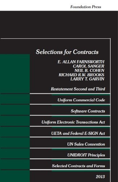 Selections for Contracts, 2013 (Selected Statutes)