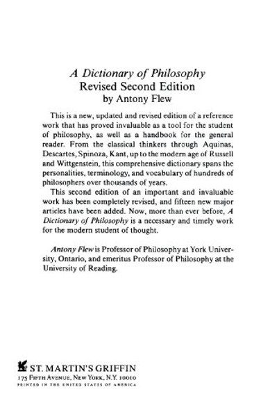 A Dictionary of Philosophy: Revised Second Edition