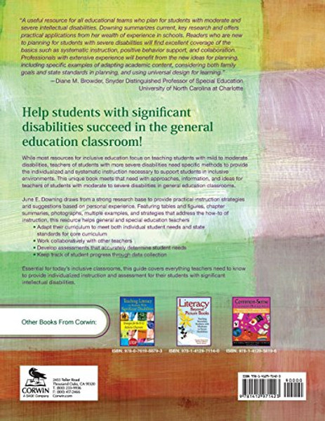 Academic Instruction for Students With Moderate and Severe Intellectual Disabilities in Inclusive Classrooms