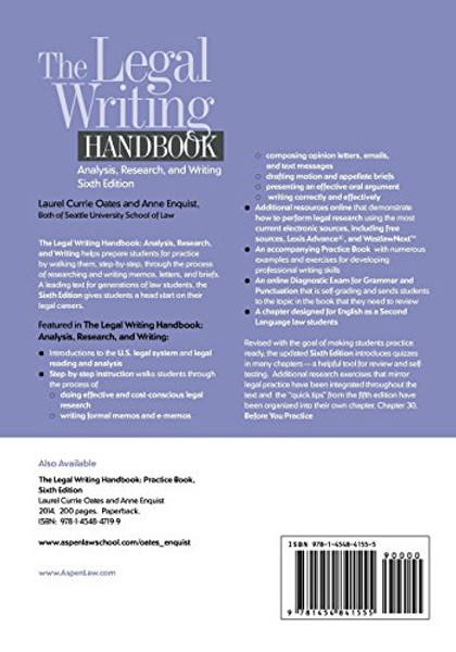 The Legal Writing Handbook: Analysis Research and Writing [Connected Casebook] (Aspen Coursebook)