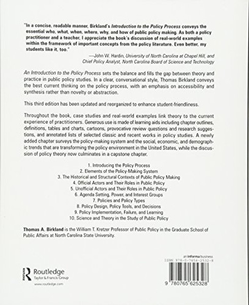 An Introduction to the Policy Process: Theories, Concepts, and Models of Public Policy Making, 3rd