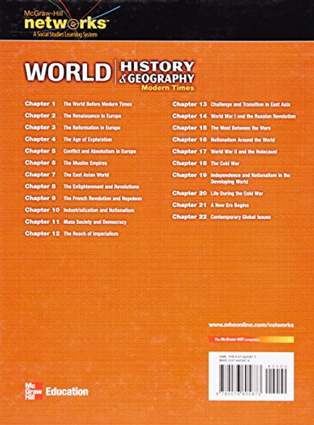 World History and Geography: Modern Times, Student Edition (WORLD HISTORY (HS))