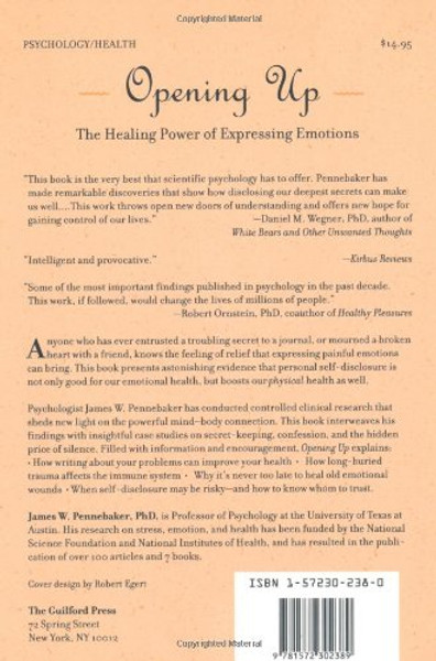 Opening Up, Second Edition: The Healing Power of Expressing Emotions