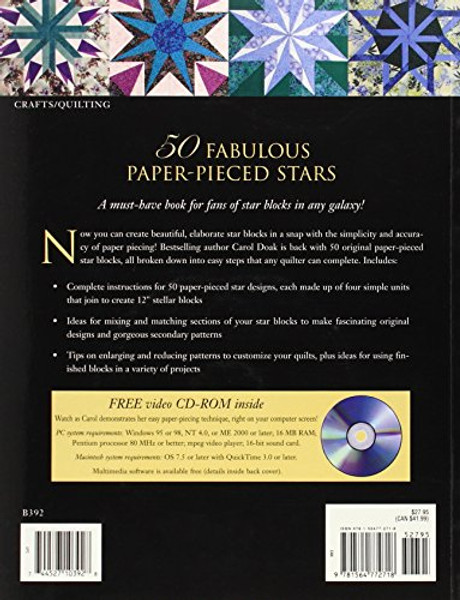 50 Fabulous Paper-Pieced Stars: CD included