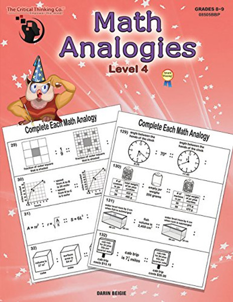 Math Analogies Level 4 (Grades 8-9)