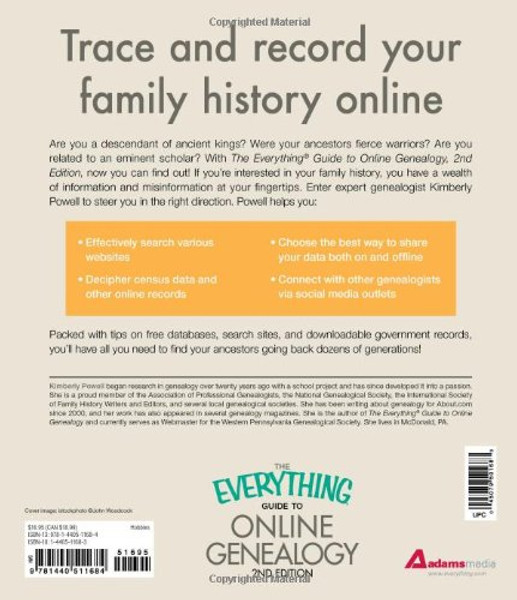 The Everything Guide to Online Genealogy: Use the Web to trace your roots, share your history, and create a family tree