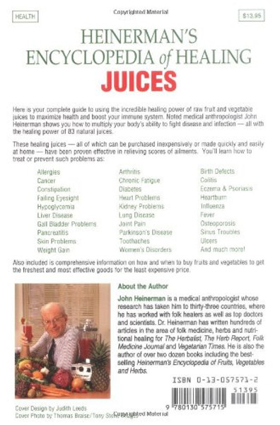 Heinerman's Encyclopedia of Healing Juices: From a Medical Anthropologist's Files, Here Are Nature's Own Healing Juices for Hundreds of Today's Most Common Health Problems